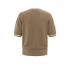 YAYA Textured sweater round neck short sleeve, caribou brown