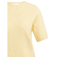 YAYA Soft sweater with short sleeve geel