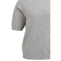 YAYA Soft sweater with short sleeve grijs