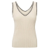 YAYA Rib tanktop with fun detail at edge, summer sand