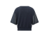 YAYA Boatneck sweater with transparent sleeves, total eclipse blue