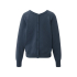 YAYA  Double v-neck sweater with buttons, china blue melange