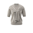 YAYA Short sleeve sweater, brownish grey