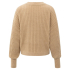 YAYA Ribbed sweater with round neck, light camel