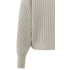 YAYA Ribbed sweater with round neck, taupe grey