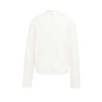 YAYA Sweater with buttoned back snowfall white
