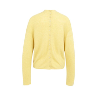 YAYA Sweater with buttoned back dried moss green melange