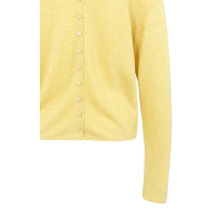 YAYA Sweater with buttoned back dried moss green melange