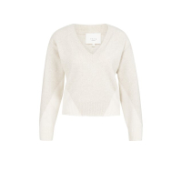 YAYA Sweater with tonal colorblock heather grey dessin