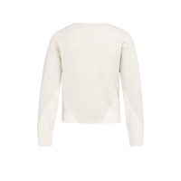 YAYA Sweater with tonal colorblock heather grey dessin