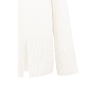 YAYA Sweater with wide rib trims snowfall white