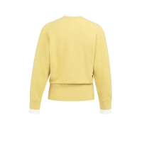 YAYA YAYA Sweater with collar detail dried moss green melange