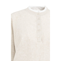 YAYA Sweater with collar detail heather grey melange