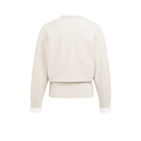 YAYA Sweater with collar detail heather grey melange