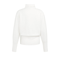 YAYA High neck sweater with buttons snowfall white