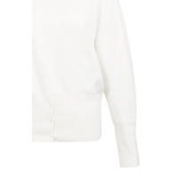 YAYA High neck sweater with buttons snowfall white