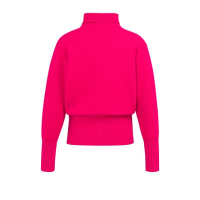 YAYA High neck sweater with buttons rose red