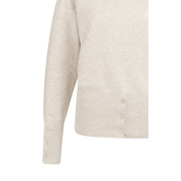 YAYA High neck sweater with buttons heather grey melange
