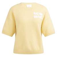 YAYA Knitted sweater with artwork reed yellow dessin