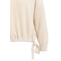 YAYA Sweater with tie details kit beige melange