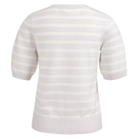 YAYA Sweater with stripe pattern gray lilac dessin