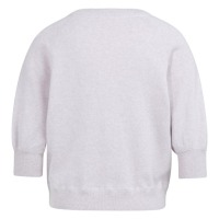 YAYA Sweater with tonal artwork gray lilac melange