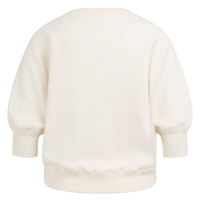 YAYA Sweater with tonal artwork ecru melange