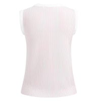 YAYA Sleeveless ribbed sweater gray lilac