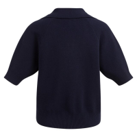 YAYA Knitted short sleeve sweater navy blazer blue