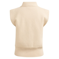 YAYA Sleeveless sweater with collar desert beige