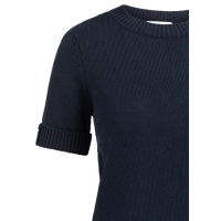 YAYA Sweater with rolled up sleeves navy blazer blue