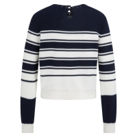YAYA Striped sweater navy blazer dessin