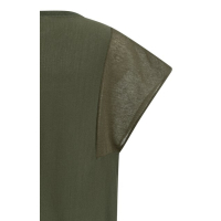 YAYA Sweater with transparant short army green