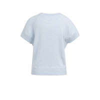 YAYA Sleeveless sweater with stitch light blue melange