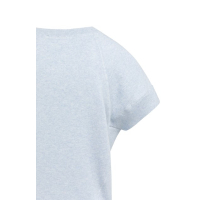 YAYA Sleeveless sweater with stitch light blue melange