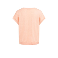 YAYA Knitted sweater with rolled ed peach palazzo orange