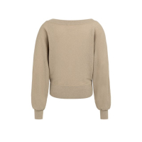 YAYA Batwing towel knit sweater crockery brown