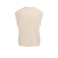 YAYA Textured sleeveles sweater cloud creme white