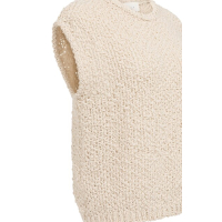 YAYA Textured sleeveles sweater cloud creme white