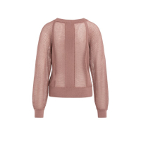 YAYA Mesh stitch raglan sweater burlwood pink