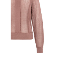 YAYA Mesh stitch raglan sweater burlwood pink
