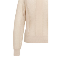 YAYA Mesh stitch raglan sweater cloud creme white