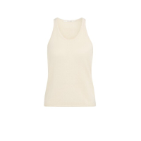 YAYA Twinset sweater with singlet crockery brown