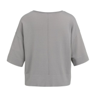 YAYA Boothals oversized fjingebreid t-shirt cloud grey