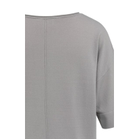 YAYA Boothals oversized fjingebreid t-shirt cloud grey