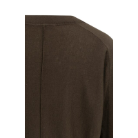 YAYA V-hals trui met zichtbare naden beige melange