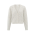 YAYA Boucle with color naps cardigan longsleeve, off white