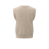 YAYA Knitted gilet a- symmetric buttons, sand melange