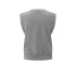 YAYA Knitted gilet a- symmetric buttons, medium grey melange