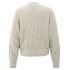 YAYA Knit cardigan with cables, cloud grey melange